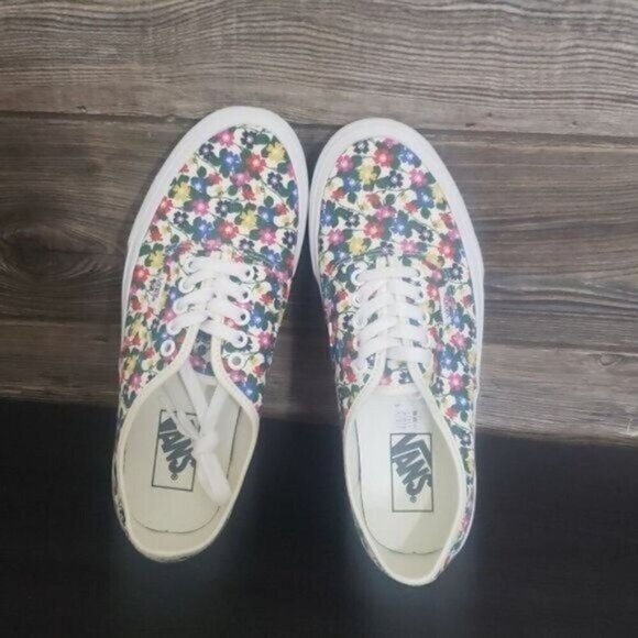 New Vans Authentic Womens Floral Print Shoes Size 7 Bloomcore Festival Skater - Picture 8 of 10